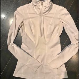 Lululemon half zip - white & grey
